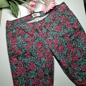 New SO Floral Print Skinny Jeans Juniors 15